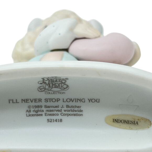 Precious Moments “I’ll Never Stop Loving You” 1989 Enesco Porcelain Figurine - Picture 8 of 10